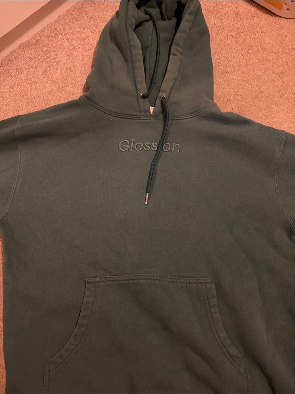 Glossier Hooded Sweatshirt in Forest Green